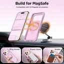 Magnetic for iPhone 17 Pro Case 6.3", Compatible with MagSafe, [Integrated Silicone Camera Control Cover] [Screen Protector], 2X MIL-STD Drop Protection Case for iPhone 17 Pro, Primrose Pink