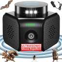 Ultrasonic Pest Repeller Indoor 4 Modes No Touch Solution Pest Repellent Ultrasonic Plug in Electronic Mouse Repellent Devices Rat Deterrent Indoor for House Attic Office Garage Warehouse RVs