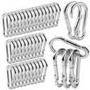 60Pack M6 Spring Snap Hooks Carabiner, 1/4" Heavy Duty Carabiner Clips Chain Quick Links Spring Safety Hook Connector for Dog Leash Backpack Hiking Fishing Bag Outdoor Travel