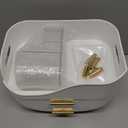 Makeup Organizer with Drawers,Skincare Organizer for Vanity,Storage Box with Handle,Large Cosmetic Display case for Dresser, Bathroom Countertop (White)