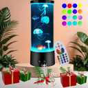 LEHAHA Jellyfish Lamp with 16 Color Changing Relax Mood Light with Remote Control USB/Battery Jellyfish Aquarium for Home Office Table Room Decor Gifts for Adults