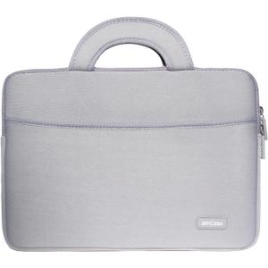 amCase Chromebook Case Travel/Carry Sleeve with Handle-Black (11.6 to 12 inch, Grey)