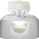 GOGO Pure Baby Wet Wipe Warmer and Wet Wipe Dispenser, Advanced Features - 4 Bright Auto Off LED Ample Lights for Nighttime Changes, Dual Heat for Baby's Comfort, Improved Design and Only at Amazon