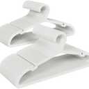 ABHENG 26  Pack Clothes Hangers, Non Slip Plastic Coat Hangers, Space Saving Hangers, Heavy Duty, Hanging Dry Wet Clothes, 16.4" x 8.3", White, UAPY0580W