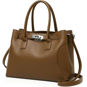 Eslcorri Women Top-Handle Satchel Bag Medium Tote Handbags Trendy Shoulder Purse PU Leather Ladies Crossbody Hobo Pocketbook (Coffee)