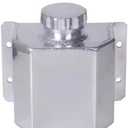 Fit For 1L Aluminum Oil Catch Can Tank Reservoir with Drain Plug Racing Oil Catch Tank(Silver)