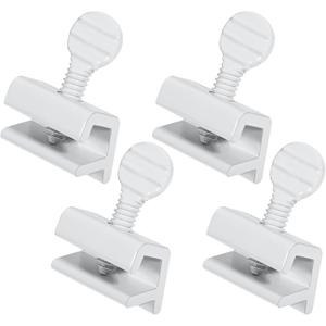 Window Locks, 4 Packs, Stainless Steel Sliding Door Security Lock Single Adjustable Horizontal Sliding Window Child Safety Locks Home Security Windows Stopper for Up and Down Windows (White Coated)