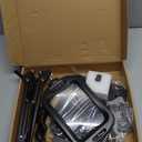 10X 30X Large Square Magnifying Glass with Light and Stand/Clamp, 60 LED Lighted Magnifier, Hands Free 360 Rotatable Desk Lamp for Close Work Reading Craft Hobby Painting Sewing