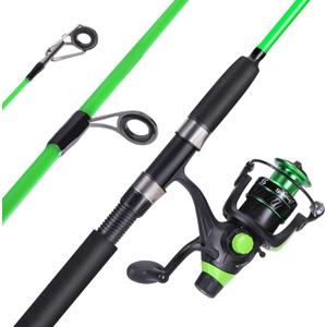 Sougayilang Catfish Fishing Rod and Reel Combo, 2-Piece Spinning Combo, Durable Graphite & Glass Blanks Fishing Pole for Crappie, 5.9ft and 2000 Reel