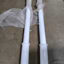 8 ft Adjustable Volleyball Poles Outdoor Badminton and Volleyball Post Iron Round Sport Telescopic Posts Replacement for Badminton Net, Ground Sleeves Included (Posts Only)