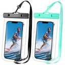 MR.LUYU Waterproof Phone Pouch for Cruise Essentials 2025, Beach Vacation Essentials Cruise Ship Travel Must Haves, Dry Bag Case for iPhone 16 15 14 13 12 11 Plus Pro Max Galaxy Pixel - 2 Pack Clear