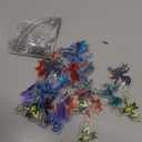 24 Pieces Dragon Christmas Tree Hanging Ornament Dragon Gothic Christmas Ornament Acrylic Holiday Festive Decoration with Hanging Ropes for Xmas Tree Decor Gift Souvenir, 6 Styles, 1.97 Inches