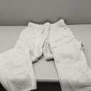 QINSEN Baggy Medium Waist Elastic Sweatpants for Womens Casual Long Fleece Cargo Pants with Pockets, M, Gray