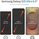 2 x 2 Pack for Samsung Galaxy S25 Ultra Screen Protector Tempered Glass [Auto Alignment Kit][0.03s Fingerprint Unlocked] 6.9'', HD-Clear, Anti-Bubble, Full Coverage