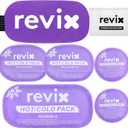 REVIX Reusable Hot and Cold Gel Ice Packs for Injuries with Cloth Cover, 5-Piece Cold Packs with Adjustable Strap for Kids Boo Boo, Sports, Breastfeeding, Wisdom Teeth, Purple