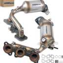 Front & Rear Catalytic Converter Compatible with 2004 2005 2006 Lexus RX330, 2004-2007 Toyota Highlander, 2004-2006 Toyota Sienna AWD ONLY 3.3L V6 Catalytic Convertor (EPA Compliant)