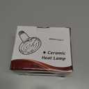 OMAYKEY 100W 2 Pack Ceramic Heat Lamp Bulb Infrared Reptile Heat Emitter Heater Lamps Bulbs for Brooder Coop Chicken Lizard Bearded Dragon Turtle Snake Aquarium, No Light Emitted No Harm (ETL Listed)