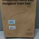 Commercial Heavy Duty Open Front Toilet Seat Without Cover, Thickened Material, Never Loosen, ELONGATED, White (18.5), 1-Pack