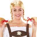 fun shack Adults Bavarian Wig Adults Blonde Pigtails German Oktoberfest Hair Accessory One Size