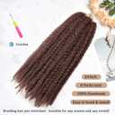 Marley Twist Braiding Hair 24 inch Afro Kinky Curly Crochet Braids 8 Packs Cuban Twist Crochet Braids Synthetic Low Maintenance Skin-Friendly Marley Hair Extensions(33#, Packs of 8)