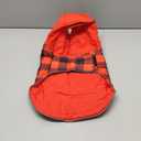 Geyecete Reversible Plaid Dog Winter Coat - Water Resistant, Soft, Warm - Leash Hole - Red - L