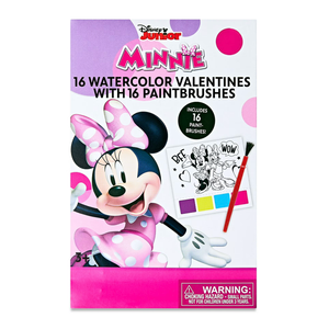 Minnie Mouse Valentine Exchange Cards with Watercolor Paint Activity, Classroom, Paper, Multi-Colored, 16 Count
 2 Pack