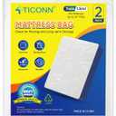 TICONN 2PK Plastic Mattress Bag for Moving Storage, Waterproof Mattress Protector Cover, Heavy-Duty Mattress Moving Supplies (1.5 mil, Twin)