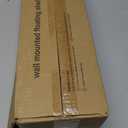 BAYKA Wall Shelves for Bedroom Decor, Floating Shelves for Living Room Kitchen Storage, Wall Mounted Rustic Wood Floating Shelves for Kids Books, Corner Shelf for Bathroom(Gray WhiteSet of 4) (16-inch Mixed)