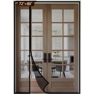 Reversible Side Opening Magnetic Screen Door for Sliding & French Doors,Upgraded PETG Mesh Anti-Tearing, Heavy Duty & Strong Magnetic, Pet and Kid Friendly - Screen Door 74"x82" (Fit Door Size 72"x80")