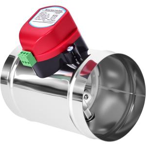 4" Motorized Duct Damper,On/Off Backdraft Damper Control, Stainless Steel Airflow Control Damper for HVAC System, 24V AC