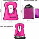 Inflatable Snorkel Vest Adult, Snorkeling Jackets,Buoyancy Vest for Snorkeling Boating, Safety Load Up to 220 Ibs