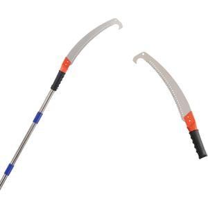 HOSKO 14FT Pole Saw for Tree Trimming, Long Extension Pruning Saw, Blade Tree Trimmer Pole, Manual Pole Cutter for, Yard Garden and Patios Trees Branches Cutting