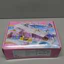 Pink Girls Ski Resort Winter Village House Building Set Compatible with Lego Friends Snow Cabin Collection, Construction Educational Toy for Kids Age 8-12 and Up 1042 PCS