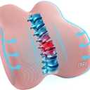 Skechers Womens Lumbar Pillow,Memory Foam Lumbar Support Pillow for Office,Chair Lower Back Pain Relief Lumbar Pillow,Ergonomic Design Back Support Pillow for Office Chair,Car,Home,Travel,Pink