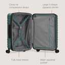 U.S. Traveler Boren Expandable Hardside Rugged Travel Luggage with 8 Spinner Wheels, Teal, Checked-Medium 26-Inch, Checked-Medium 26-Inch, No USB Port