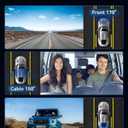 Dash Cam Front and Rear Inside 3 Channel, 4K Full UHD Dash Camera for Cars Built-in 32GB Card with IR Night Vision, 24 Hours Recording, Loop Recording, G-Sensor (Black)