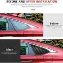 Rear Side Window Louvers Compatible for Honda Accord 2022 2021 2020 2019 2018 Accesories Sport Style Air Vent Cover (Matte Black)
