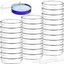 Bekith 100 Pack Plastic Petri Dishes with Lids, 60mm Dia x 15mm Deep Sterile Clear Petri Dishes with 100Pcs Plastic Transfer Pipettes (3ml) for Lab, Science, Experiment