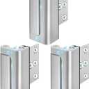 Home Security Door Lock 3 Pack Metal Door Reinforcement Lock for Kids Safety Top Front Door Child Proof Safety Lock Defend High Security Door Locks Latch Withstand 800lbs for Inside Swing Door Chain