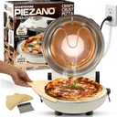 PIEZANO Crispy Crust Pizza Oven by Granitestone  12 Inch Electric Pizza Oven Indoor Countertop Maker with Ceramic Stone Heats up to 800F for Delicious Stone Baked Pizzeria Style Pizza at Home (Cream)