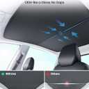 REEVAA 2026 Upgraded Tesla Model Y Sunshade Roof [No Gaps, No Sagging] Tesla Y Accessories Heat Insulation Foldable Glass Sunroof Cover for Model Y 2020-2025 (Not Fit New Y Juniper), 2PCS, Black
