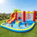 Bounce House Inflatable Bouncy Castle with Blower Large Bouncy Area Ball Pit for Kids,Blow Up Jump House for Backyard Indoor Outdoor Use (WB), 12'9.5" x 12'5.6" x 7'2.6"