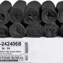 Aluf Plastics High Density Trash Bags, 10 Gallon, 1000 Count, 6 Micron (eq), 24" x 24", Black, for Bathroom, Office, Industrial, Commercial, Janitorial, Municipal, Recycling