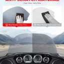 Amazicha 10" Windshield Wave Windscreen Wind Splitter 96-13 Compatible for Harley Davidson Touring Electra Glide Ultra Classic Street Glide Ultra limited Tri Glide FLHT FLHX 1996-2013(Tint)