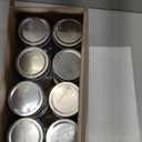 novelinks 8 oz Clear Plastic Jars with Airtight Lids, 16 Pack Plastic Mason Jars with Lids 8oz, Refillable Storage Slime Containers & Small Spice Jar for Kitchen Organization (16 Pack,Silver)