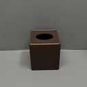 Linen Square Tissue Box Cover,Cube Tissue Box HolderExcellent Rosegold Leather Decoration,Table Napkin Case Dispenser,Facial Tissues Organizer with Magnetic Bottom for Home Office Car(Coffee)