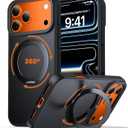 for iPhone 17 Pro Max Case with Stand,Fits MagSafe,Military Drop Protection,Build in Kickstand,iPhone 17 Pro Max Phone Case 6.9" Matte Black