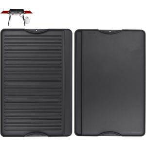 24" X 16" Reversible Cast Iron Griddle for Camp Chef, Flat Top Plate for Gas/Stove/Charcoal/Propane Grill, Universal 4 Burner Stove Top Griddle for Outdoor Cooking & Camping Accessories