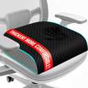 Seat Cushion for Office Chair, Memory Foam Chair Cushions, Car Seat Cushion for Long Sitting, Desk Chair Cushion for Pressure Relief, Non-Slip Bottom, Washable Cover, Large, Black