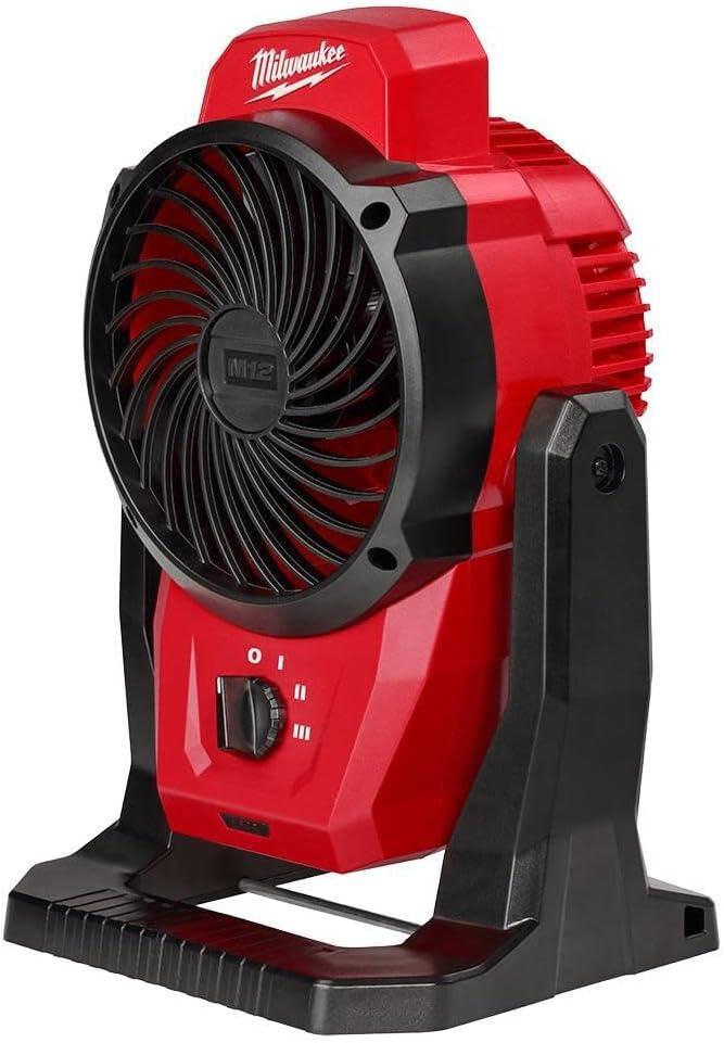 Milwaukee Storekid Tool M12 Mounting Fan (Bare Tool) + TPT Premium cart storekid